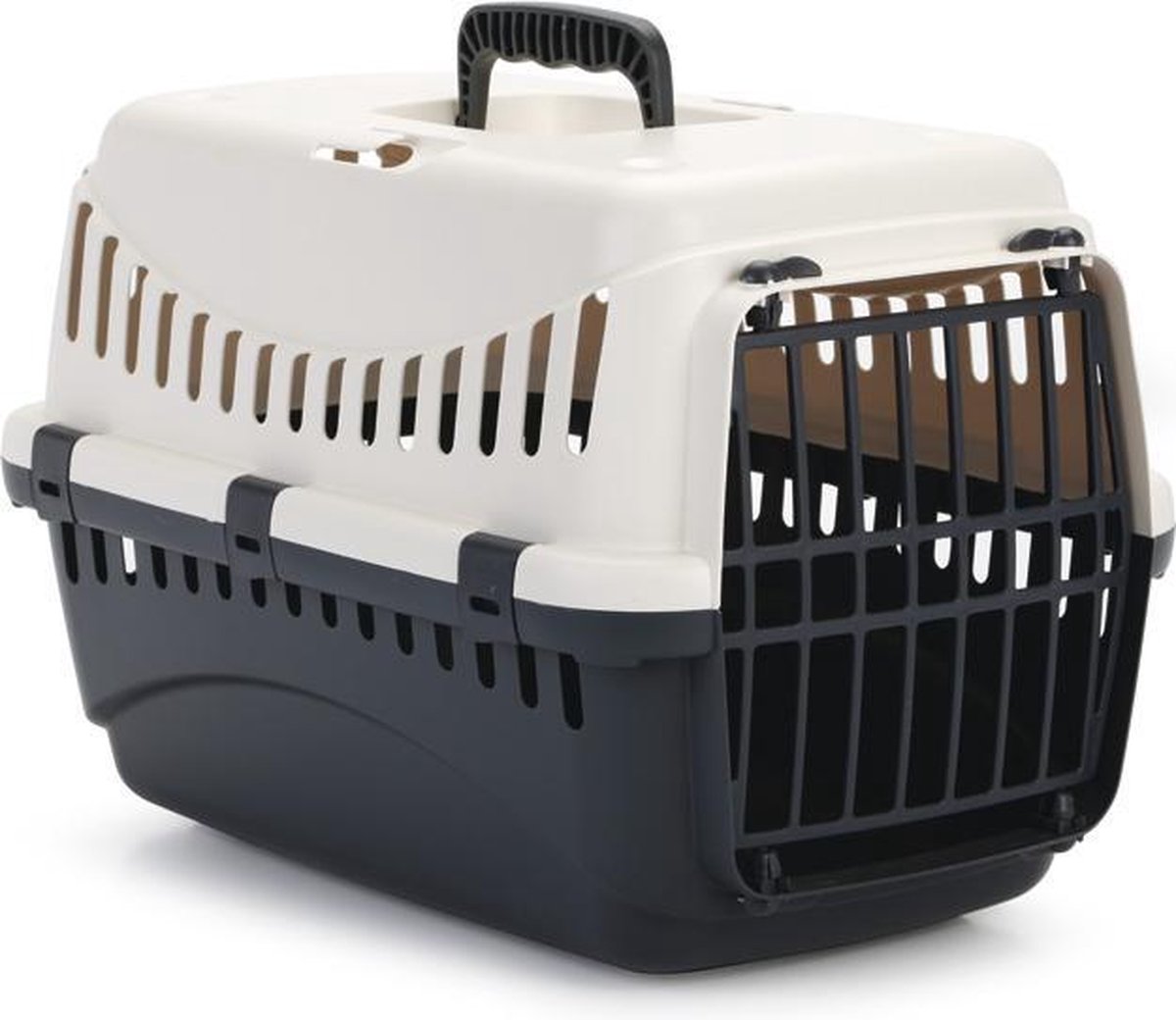 Beeztees gypsy reismand kat - klein huisdier - afneembare bovenkant - creme/antraciet 46x31x32 cm