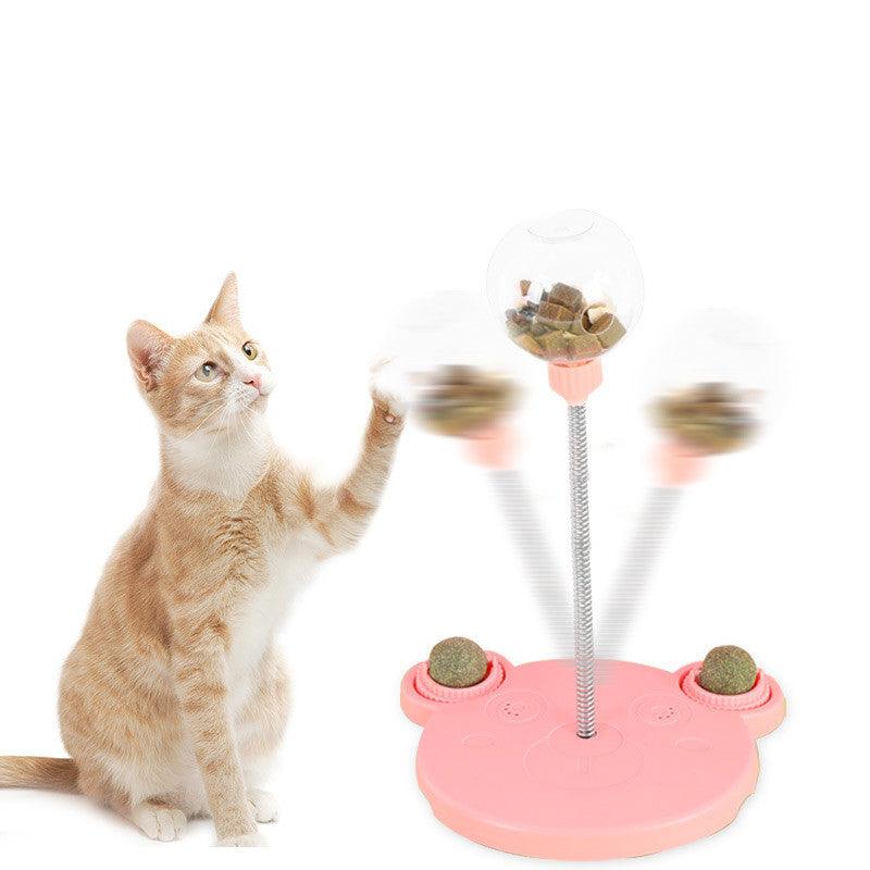 Pet Feeder Cat Toy Pets Leaking Food Ball Self-Playing Tumbler Funny Feeder Puzzle Toys Playing Training Dispenser Bowl
