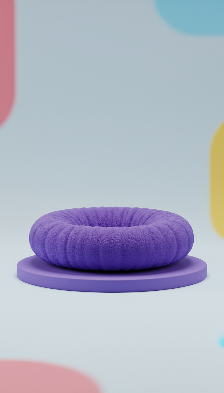 Vivid Violet Plush Cat Bed