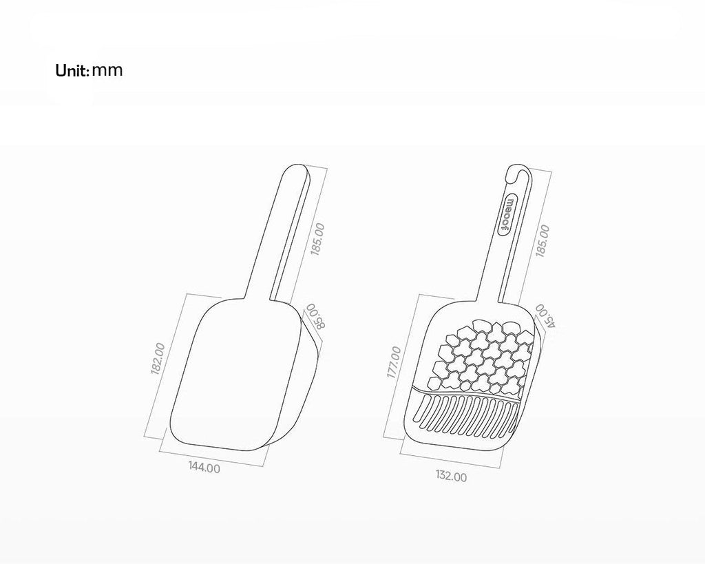 Dual-Zone Cat Litter Scoop & Waste Shovel Set