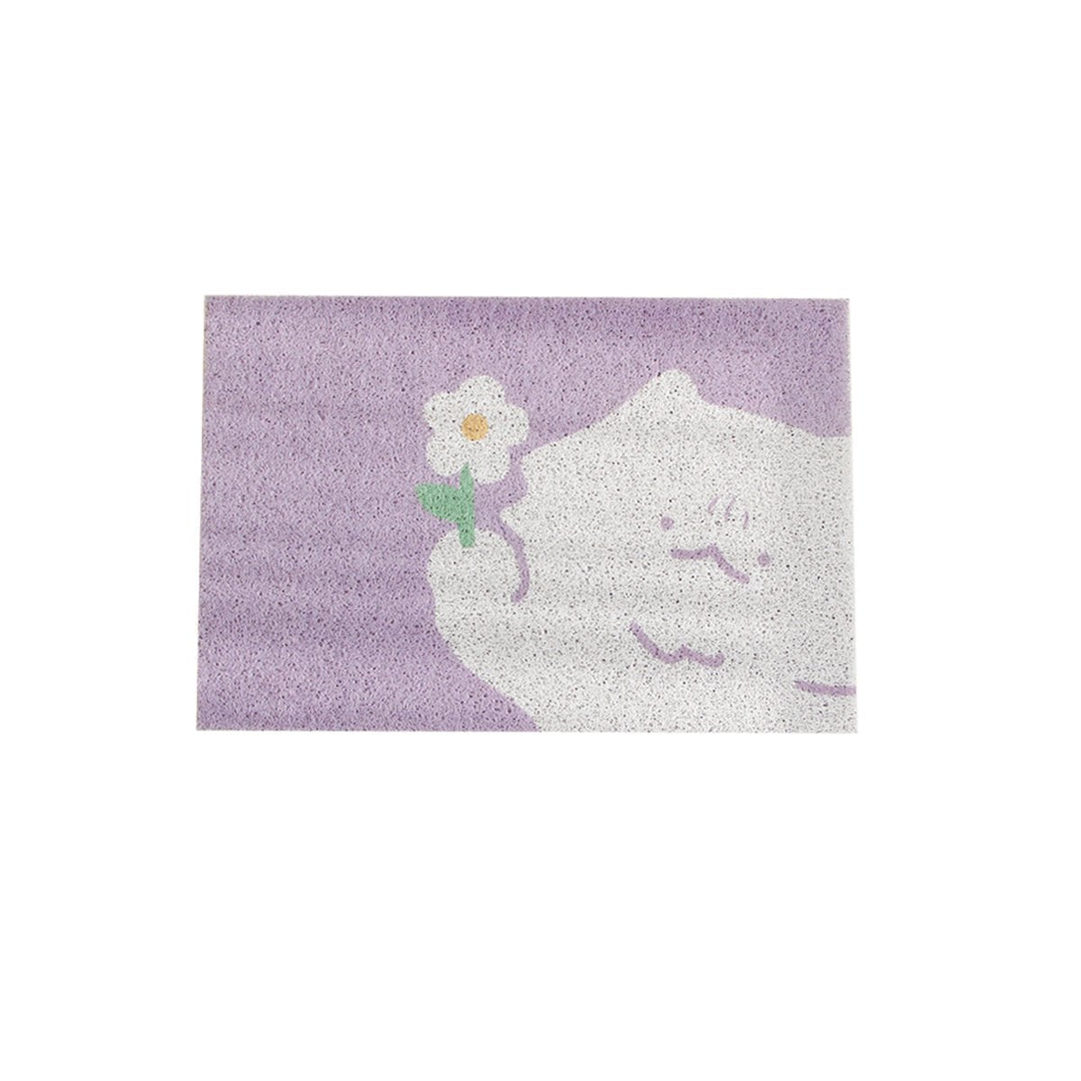 Floral PVC Coil Cat Litter Trapping Mat